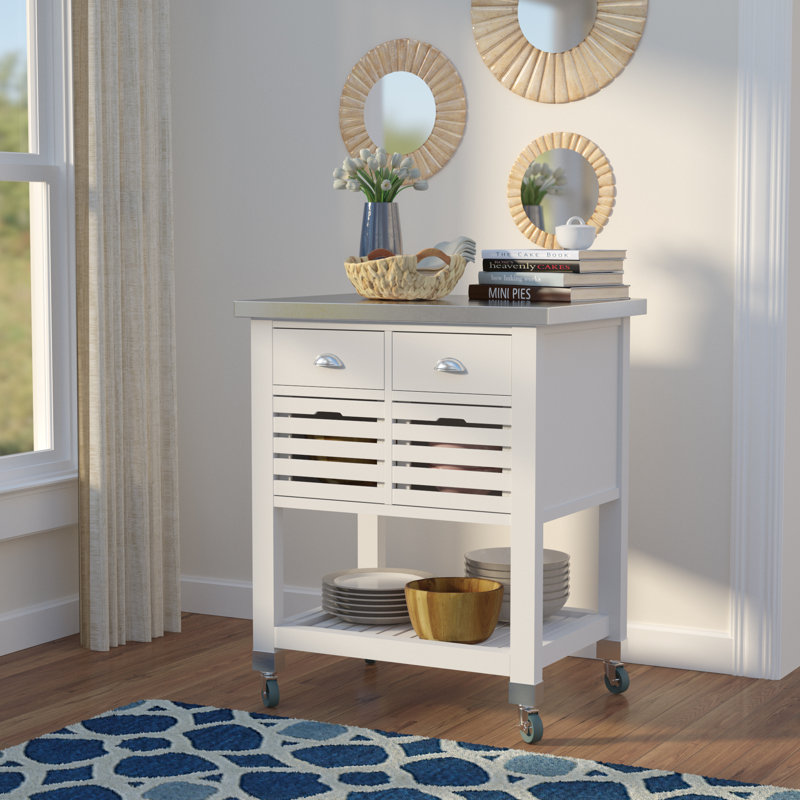 Fulton Kitchen Cart with Stainless Steel & Reviews Birch Lane